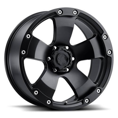 American outlaw wheels Bootlegger  17x8.5 5x127 Black Milled